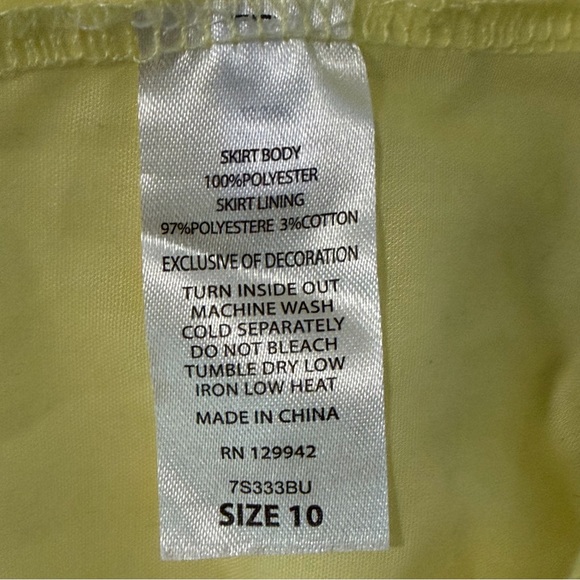 Jessica Simpson Yellow Floral Tulle Ruffle Dress Girl Size 10 Easter Party - Picture 9 of 10